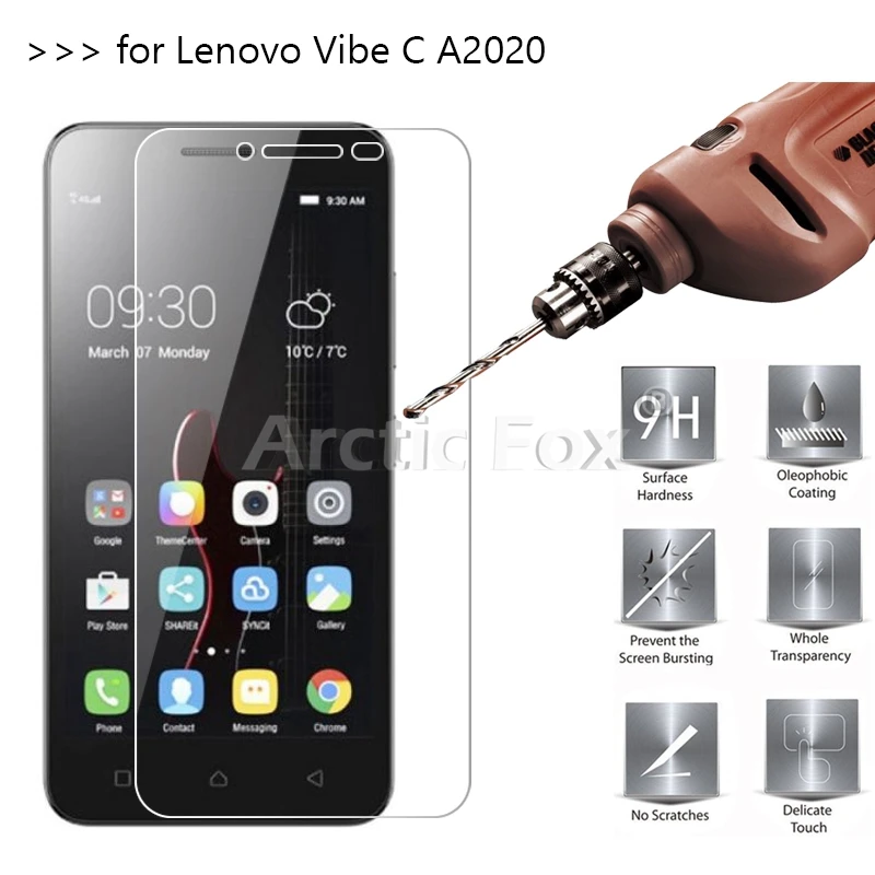 5 шт./лот закаленное Стекло для lenovo Vibe C A2020 Экран протектор Защитная пленка