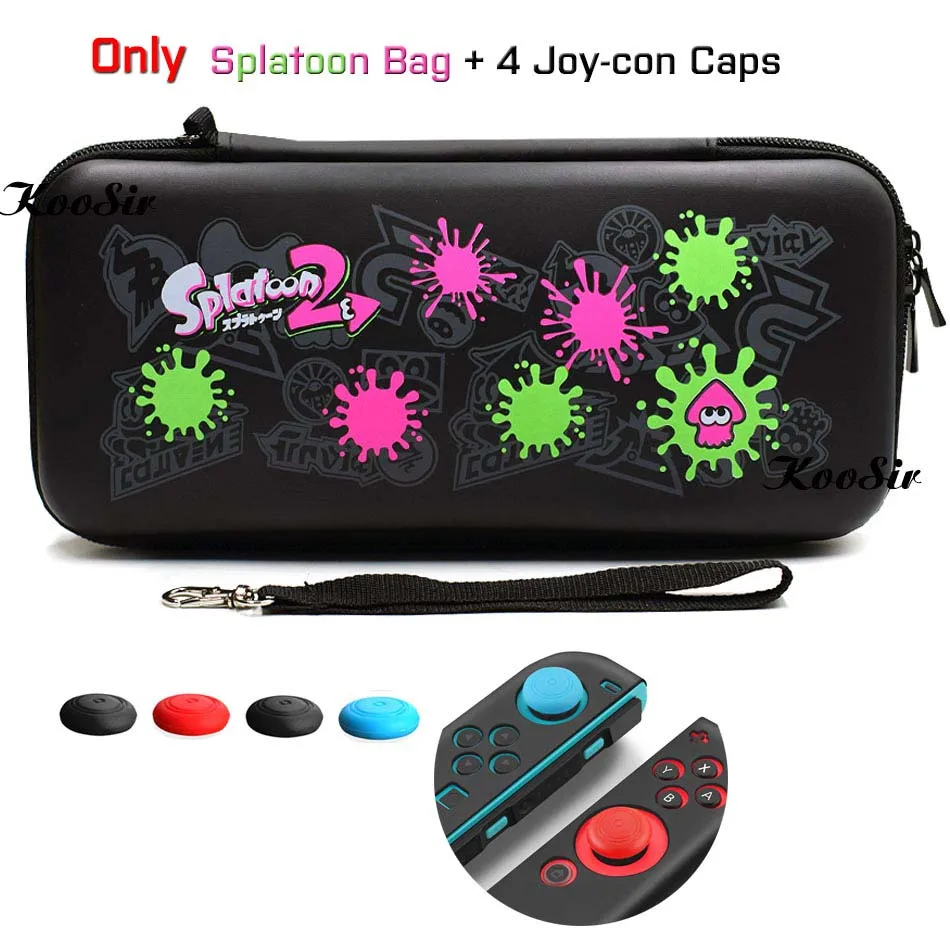 Bag with Caps Сумка для хранения с переключателем в виде полиуретана, Защитная пленка для экрана из стекла, прозрачный жесткий чехол, оболочка, чехол для нейлонового переключателя, коробка - Цвет: Bag with Caps
