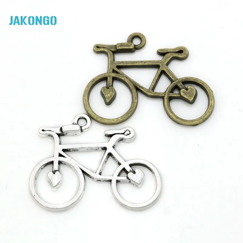 10 шт. винтажные античные посеребренные Подвески для велосипеда подвески