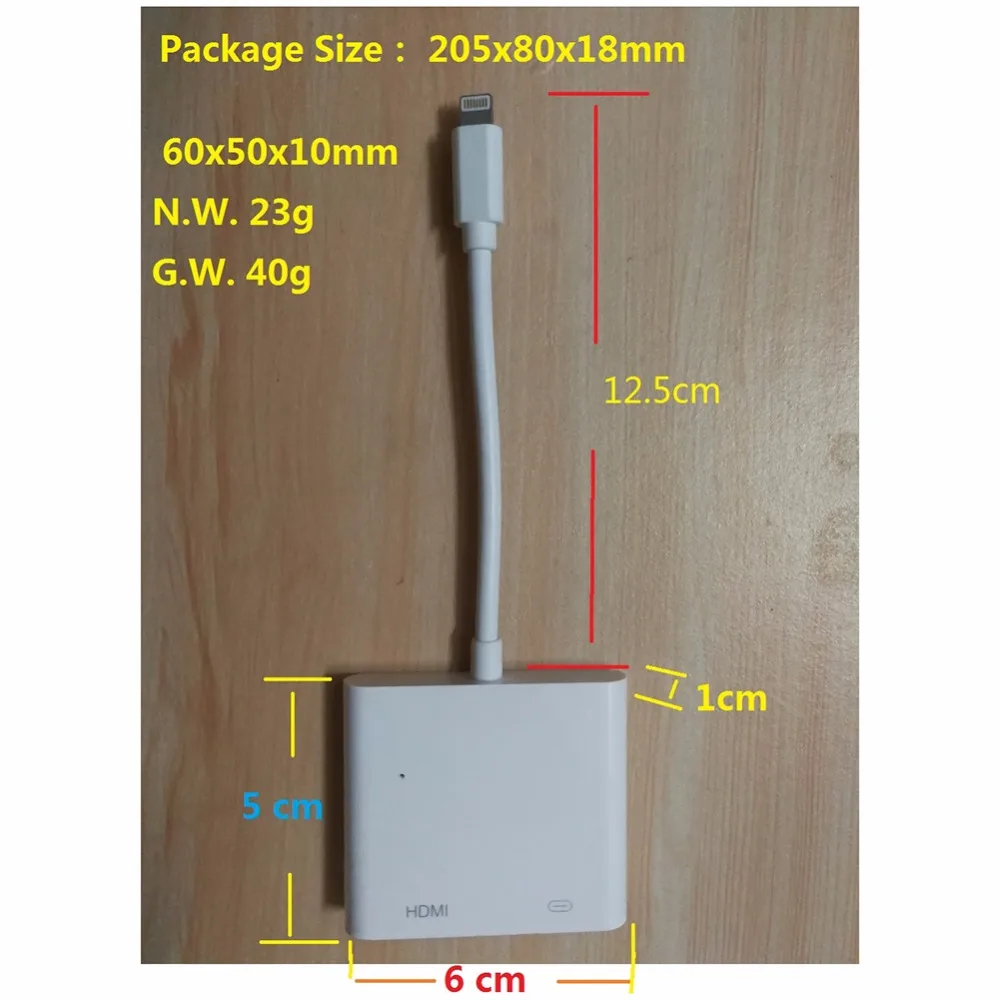 Адаптер Lightning HDMI для цифрового AV ТВ Кабель адаптер аудио видео HDTV HD 1080P конвертер