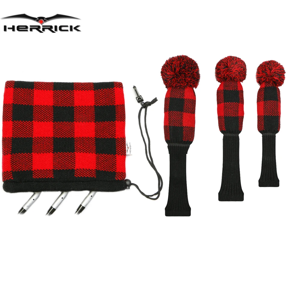 

Golf Clubs Fairway Wood and irons headcover knitting wool Combination suit Four color to choose