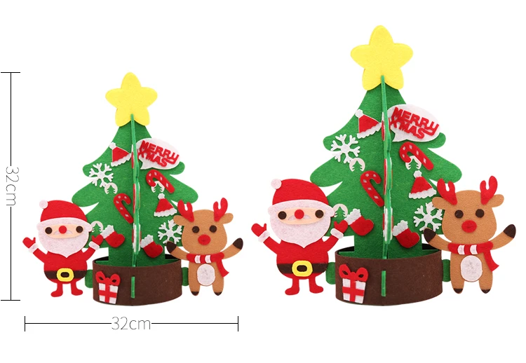 10 шт./лот Xmas нетканых DIY рождественская елка праздник Рождество ремесла украшения