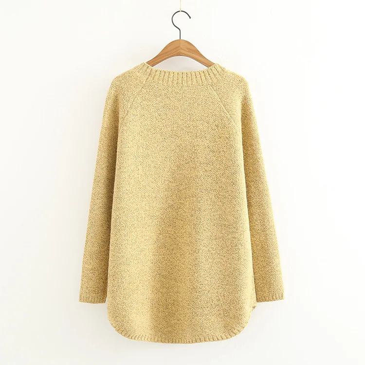 Японский стиль пуловер с рисунком свитер осень новая мода женские вязаные