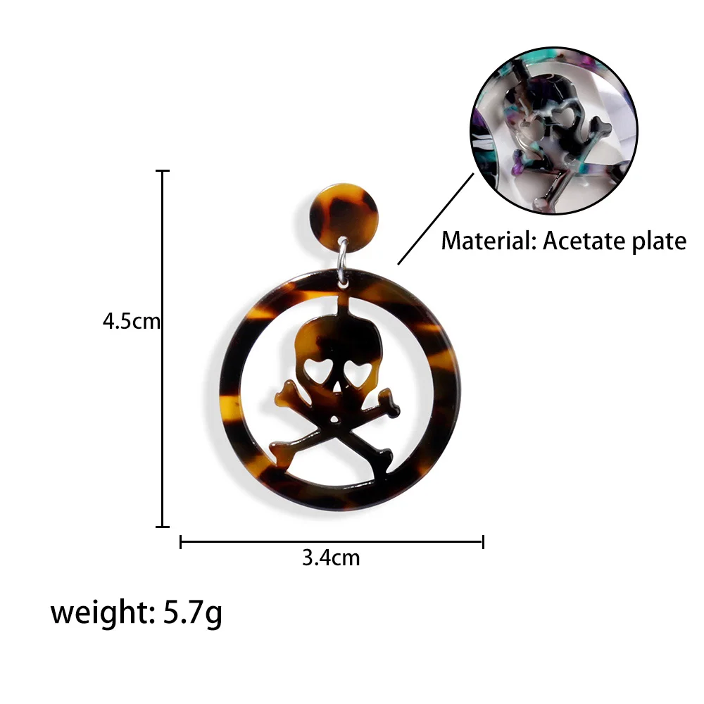 2019 темпераментные панковские полые серьги подвески в виде черепа для женщин