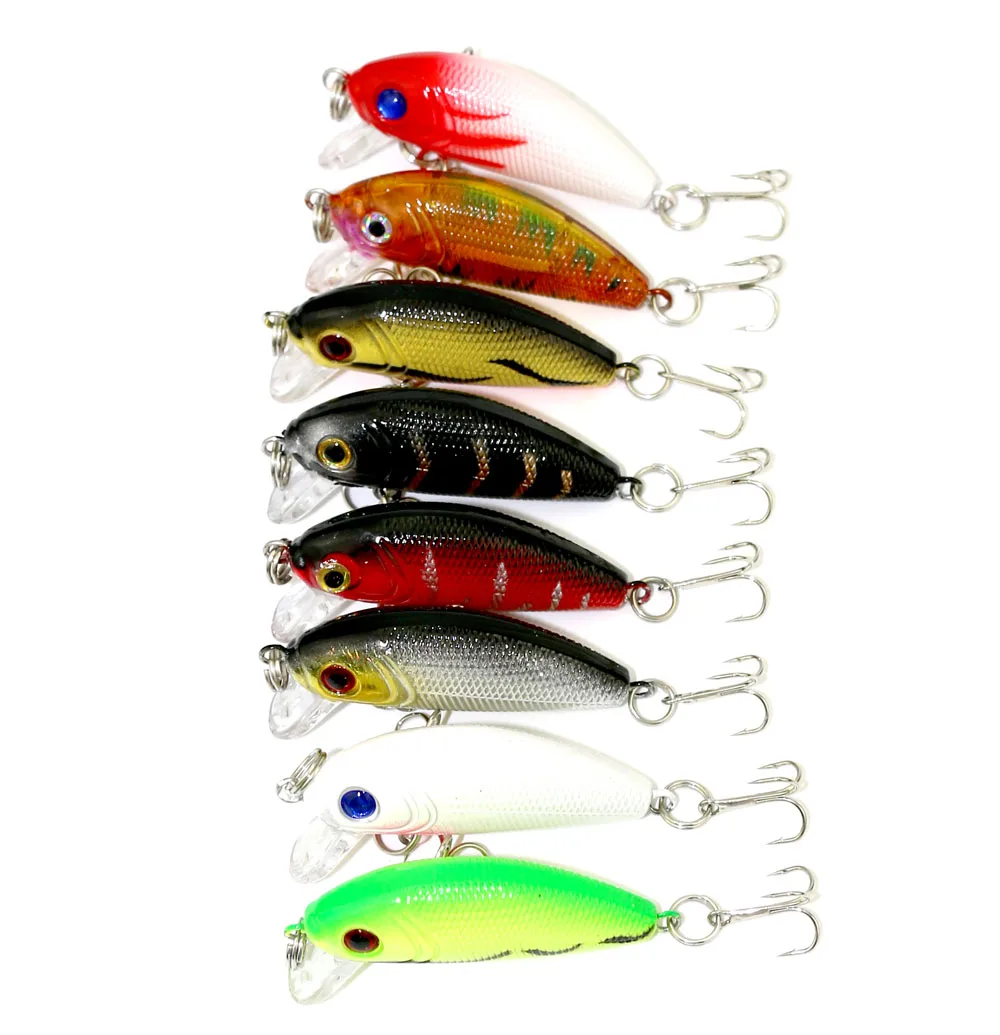 

Brand Fishing Lure 5CM 10# Hooks Mini Lure Fishing Bait Wobbler Leurre Peche Green Plastic Minnow Lure Fishing Hard Bait Pesca