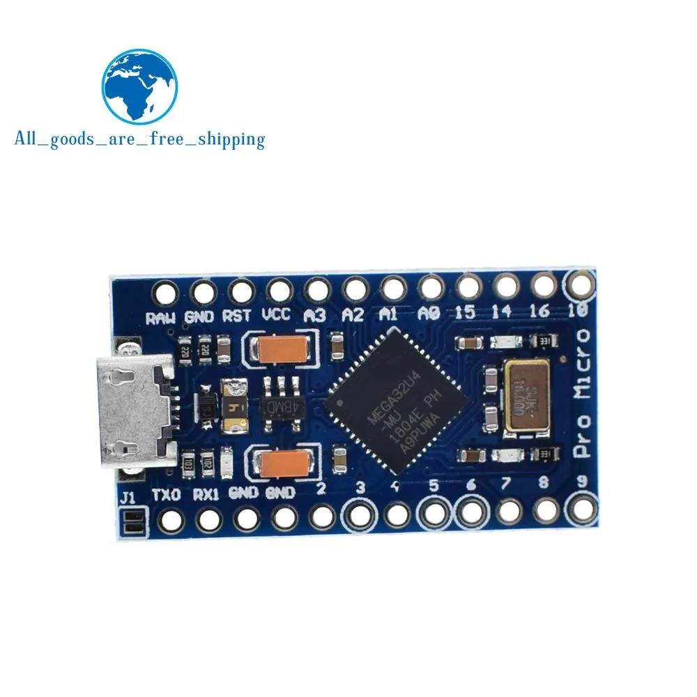 Завеса Pro Micro ATmega32U4 5V 16 МГц заменить ATmega328 для Arduino Pro Mini с 2 Row штыревые для Leonardo Mini Usb Интерфейс