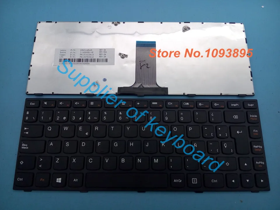 Оригинальная новая испанская клавиатура для Lenovo IdeaPad 300-14IBR 300-14ISK черная рамка |