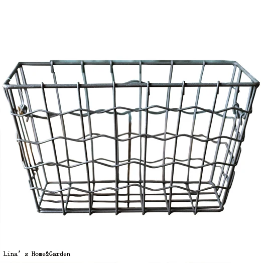 

labeled vintage retro industrial tapered metal cheap wire baskets