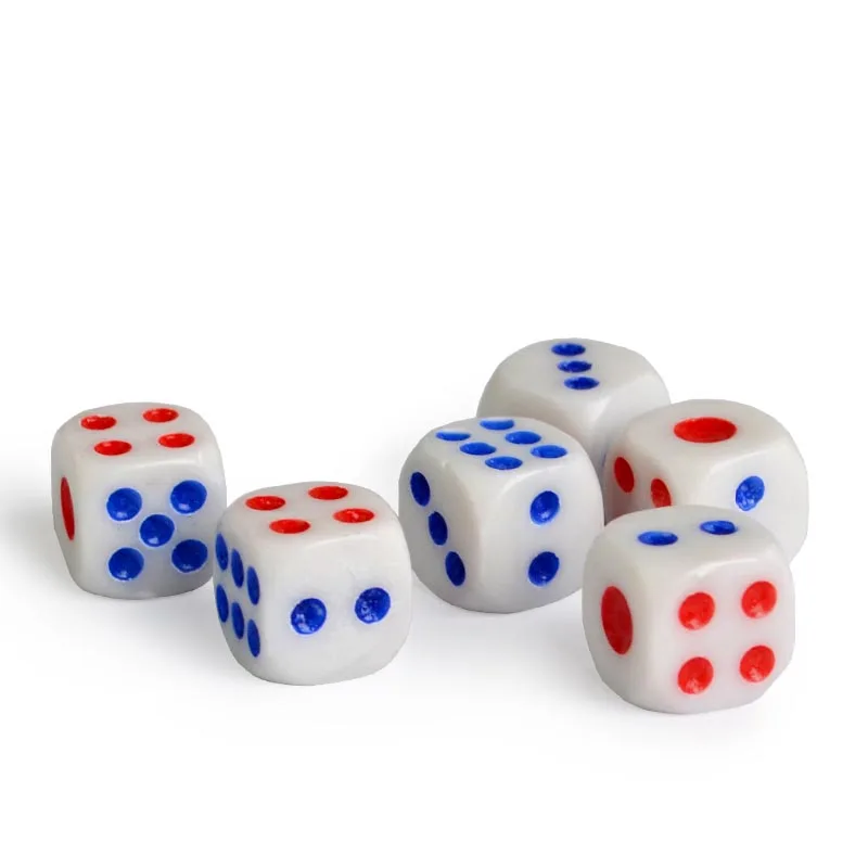 

10pcs Standard Plastic 10mm Game White Dice Die Bar Gaming Supplies FK88