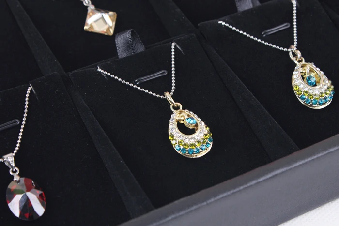 Цепочки и ожерелья Дисплей лоток Чехол кулон вешалка выставка поле Модные