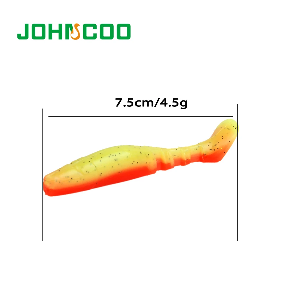JOHNCOO 2017 новейшая Рыболовная Приманка 12 шт. двухцветная 7 5 см 4 г искусственные