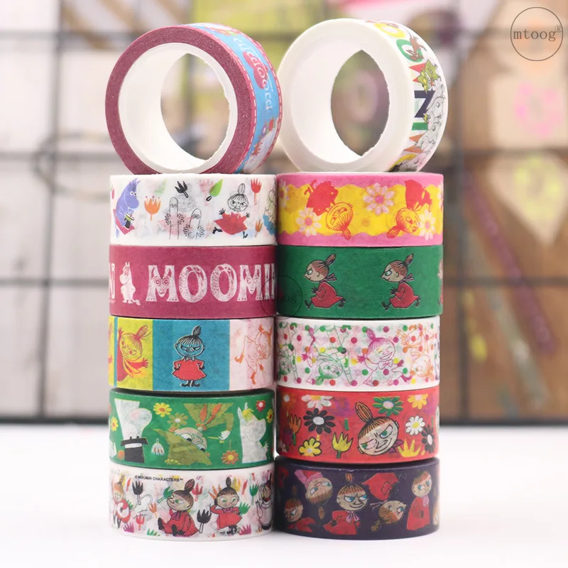 Moomin бумажные ленты вечерние украшения альбом ручная книга DIY декоративные кружева ленты мультфильм животных Муми