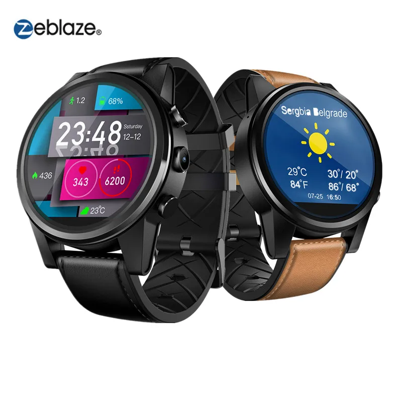 Смарт-часы Zeblaze THOR 4 PRO, часы на Android, мужские модные часы, 1,6 дюймов, с кристаллами, дисплей 1G+ 16G, батарея памяти 600 мАч и gps