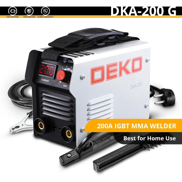 DEKO DKA серии инвертор постоянного тока дуговой сварки под флюсом 220V сварочный аппарат MMA 120/160/200/250 ампер дома начинающих легкий - Цвет: DKA-200G