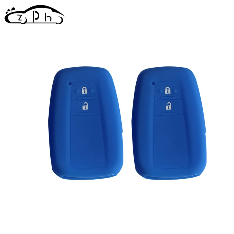 Силиконовые чехлы для ключей с 2 кнопками чехол брелок Toyota Camry 2017 2018 CHR CH R Prius Corolla