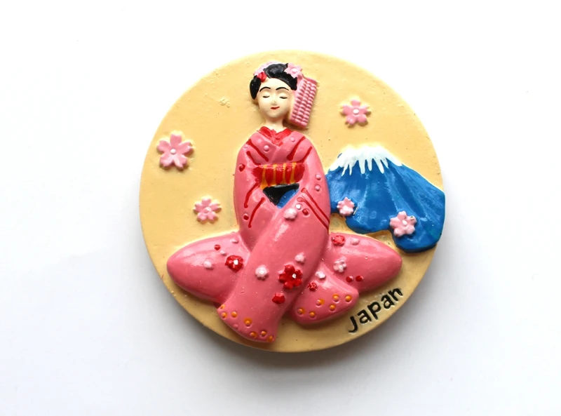 Японская Оригинальная кукла кабуки 3D магниты на холодильник сувениры для