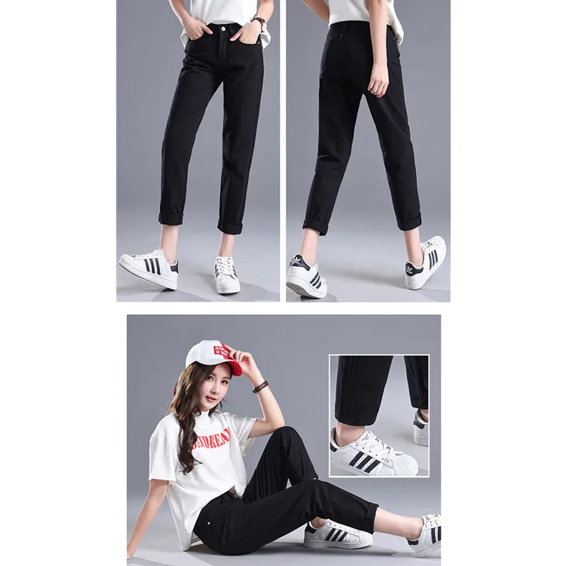 Women Trousers Slim Harem Pants Vintage Loose Cowboy Pants High Waist Jeans Womens Pants Long Pants Denim Women Clothing C292