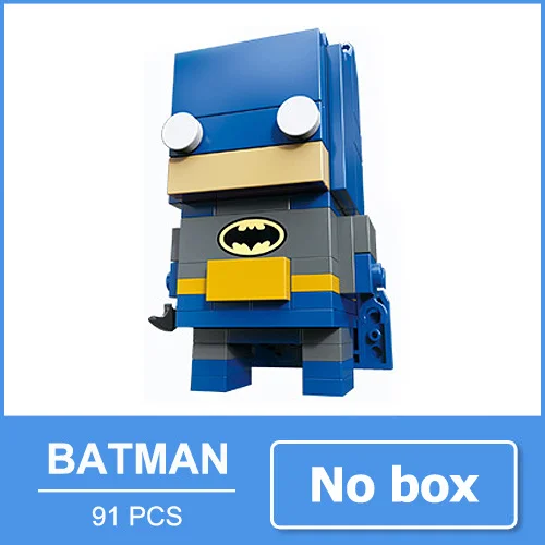 Bat Hero C no box Бэтмен чудо-женщина Супермен флеш-игрушки блоки мини фигурка акваман киборг кукла супергероя персонажи фильмов подарок для мужчин - Цвет: Bat Hero C no box