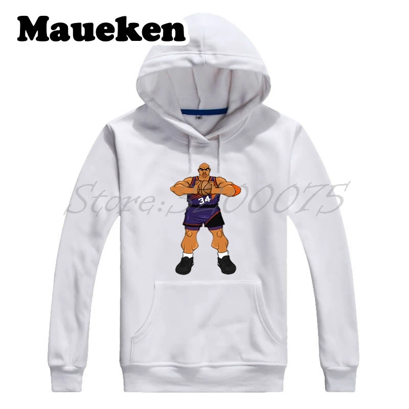 Мужские толстовки с капюшоном Legend Big Mouth #34 Charles Barkley The Round Mound of Rebound на осень и зиму