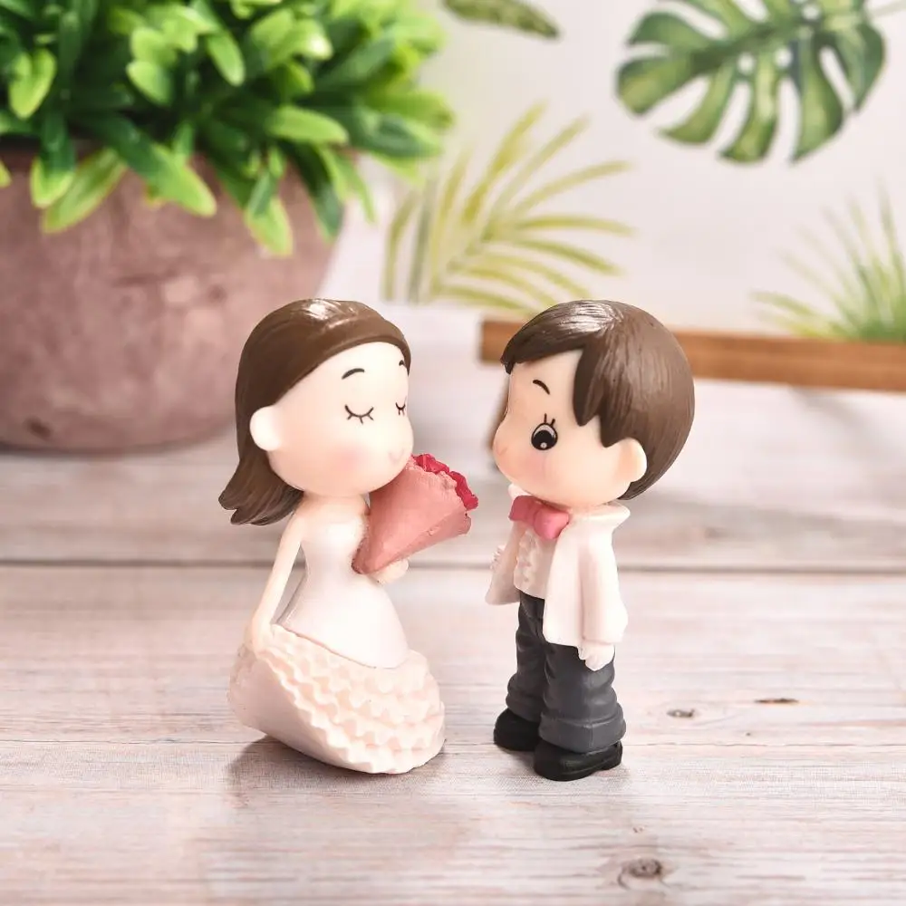 Горячая 2 шт. милые влюбленные парные фигурки миниатюры Сказочный Садовый Гном