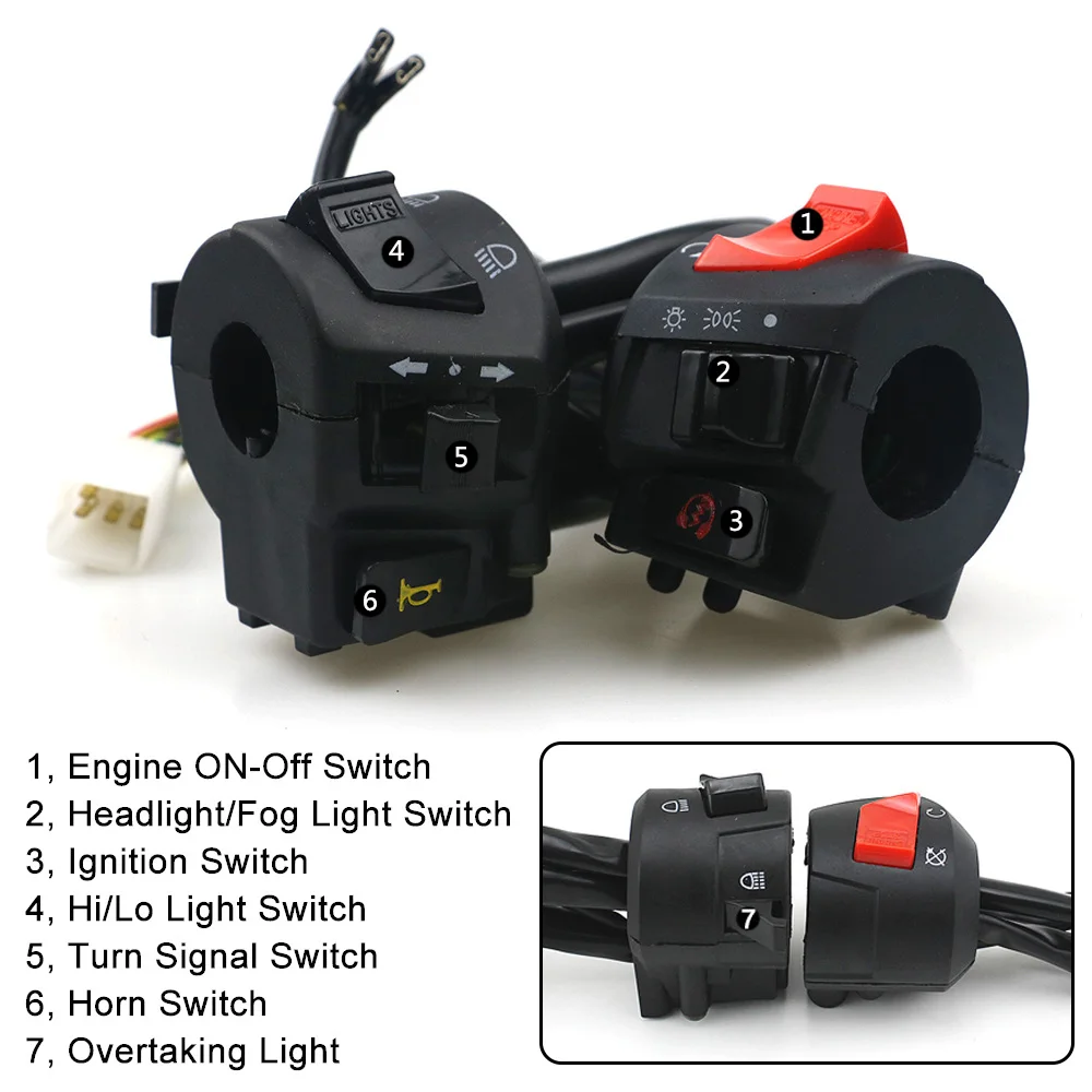 Универсальный переключатель сигнала поворота на руль мотоцикла зажигания