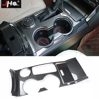 jho abs carbon grain gear shift cup holder panel overlay cover trim for ford explorer 2015 2019 2016 2017 2018 car accessories