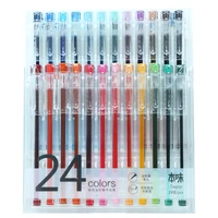 24pcslot new kawaii water chalk paint pen 24 different colors gel pen for gift novelty products stationery