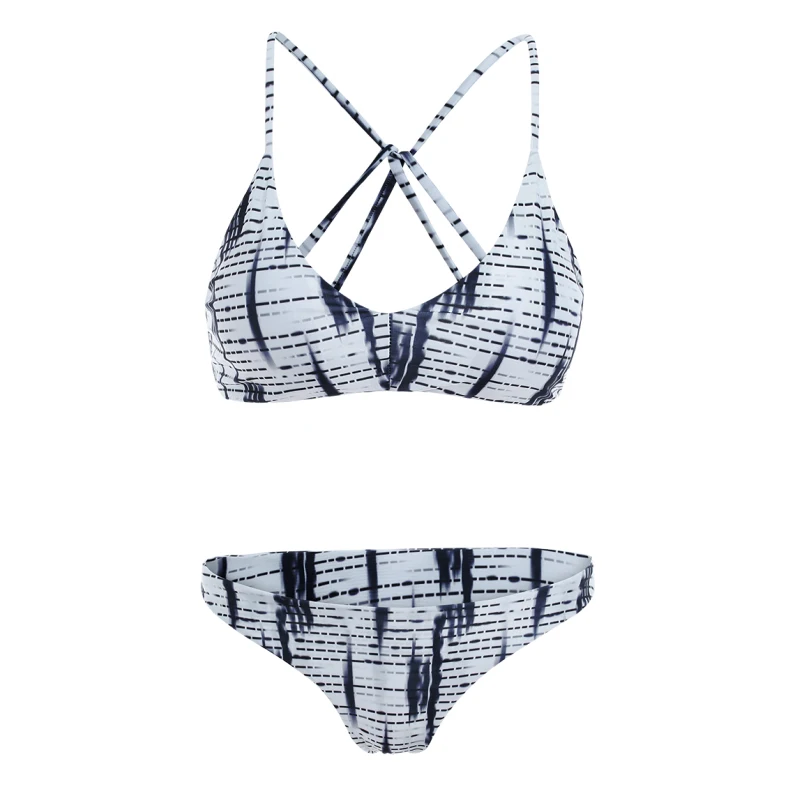 2018 бикини с белыми граффити открытой спиной женские сексуальные Mujer Brasileno