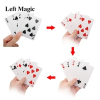 4 cards 7 to 2 transformer magic tricks magic props close up street magic trick playing cards accessories comedy