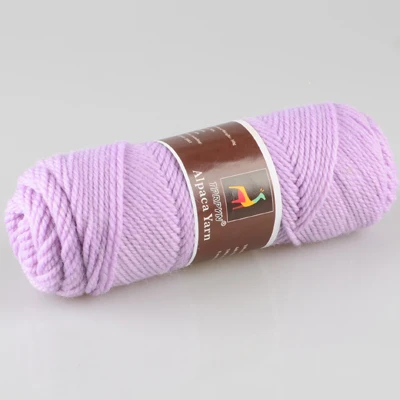 22 light purple TPRPYN 1 шт = 100 г Шерсть альпака мягкая теплая вязка камвольная Шерсть альпака вязание крючком Пряжа нитки шарфы перчатки ручной работы чистый Multic - Цвет: 22 light purple