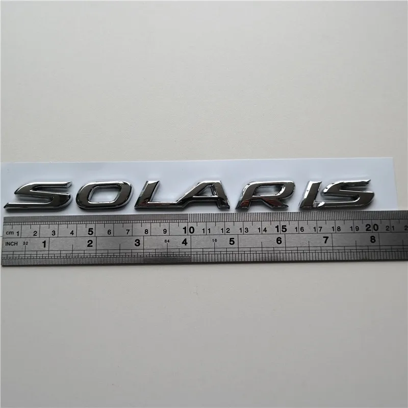 Течениедесяти Королевство слово Solaris автомобиль задний багажник ABS Chrome 3D письмо