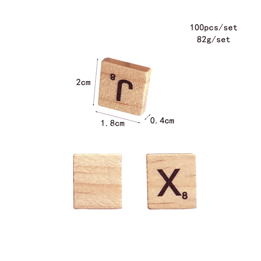 

100pcs/lot Creative Diy English Alphabet Puzzle Literacy Box Baby Intelligence Development Wood Crafts