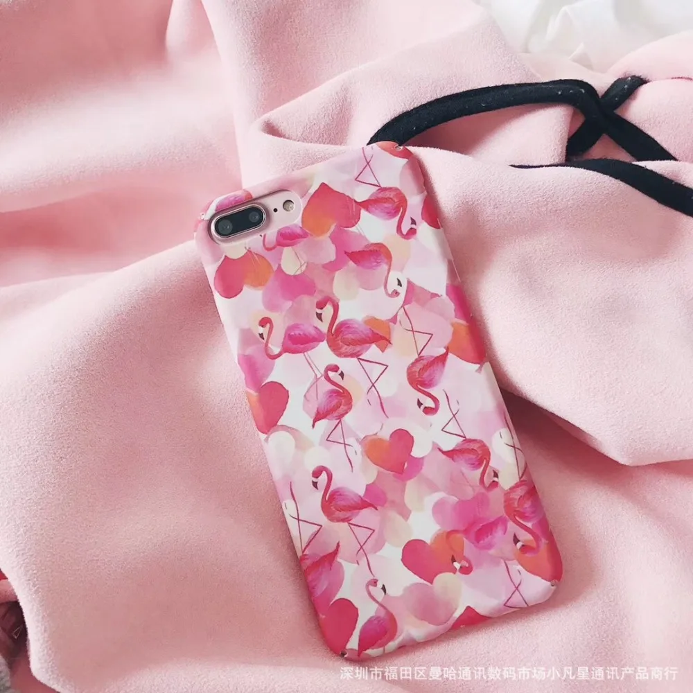 Cuptakes Элитный бренд ярко-розовый Фламинго PC матовый чехол для iPhone X 6 S 7 8 10 Обложка