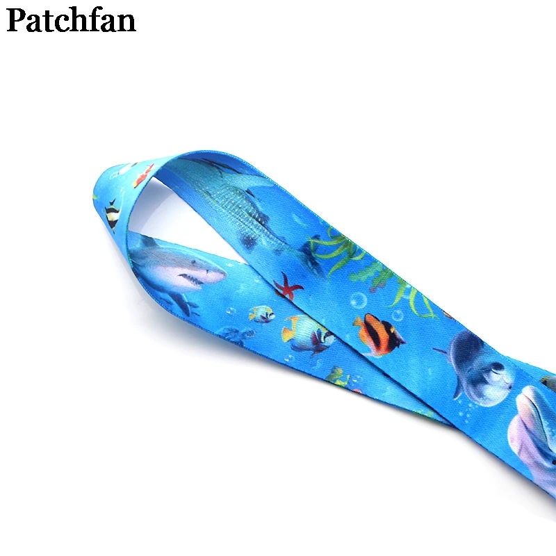 Patchfan Seaworld океан винтажное искусство крутые мужские lanyards ключи в мобильном телефоне ремни Ожерелье держатели карт ленточки A2130