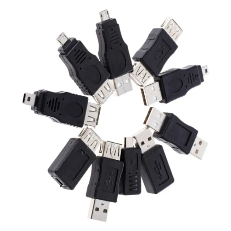 10PCS OTG 5 Pin F/M mini Changer Adapter Converter USB Male to Female Micro | Компьютеры и офис
