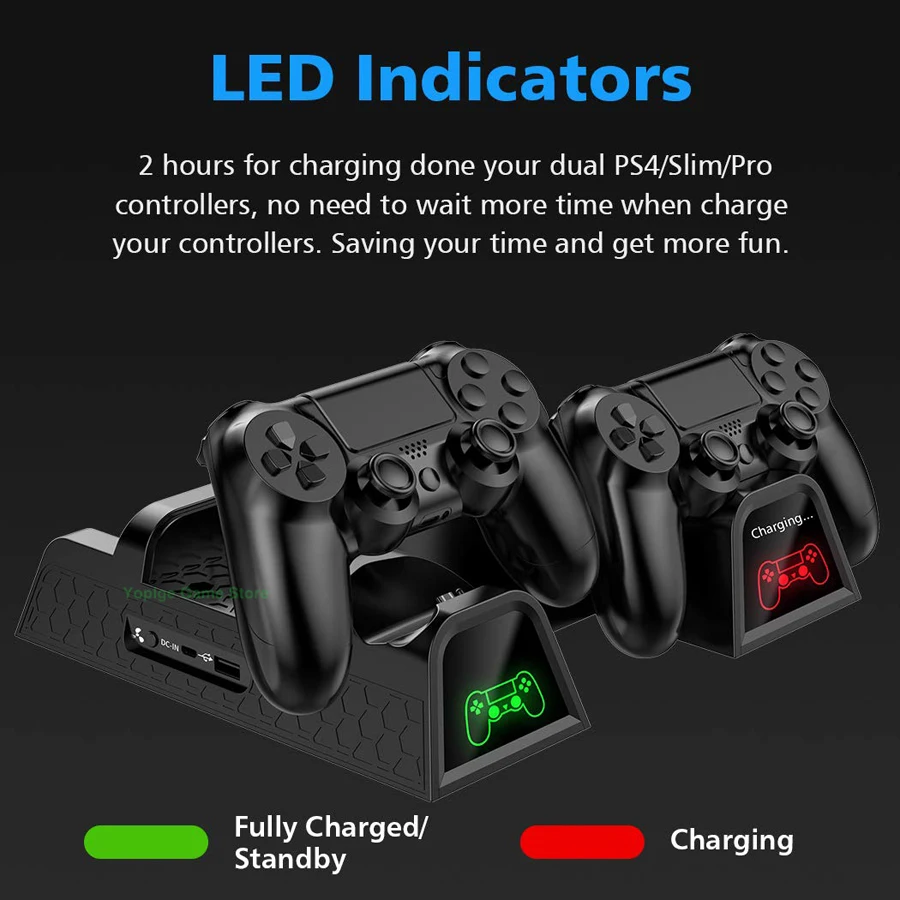 Подставка для контроллера PS4/PRO/Slim со светодиодный подсветкой|Подставки и