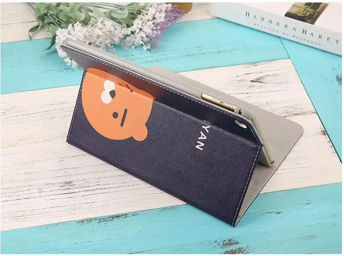 Для ipad mini4 случае мультфильм искусственная кожа и материал ПК Авто Wake Up/держатель