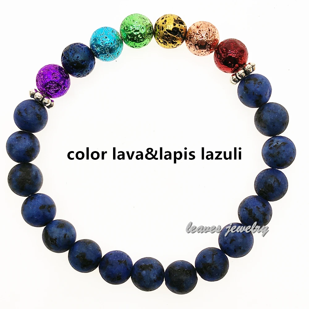 no design 7 Chakra Bracelet Men Healing Balance Beads Reiki Buddha Prayer 15style Natural Stone Yoga For Women dropship | Украшения и
