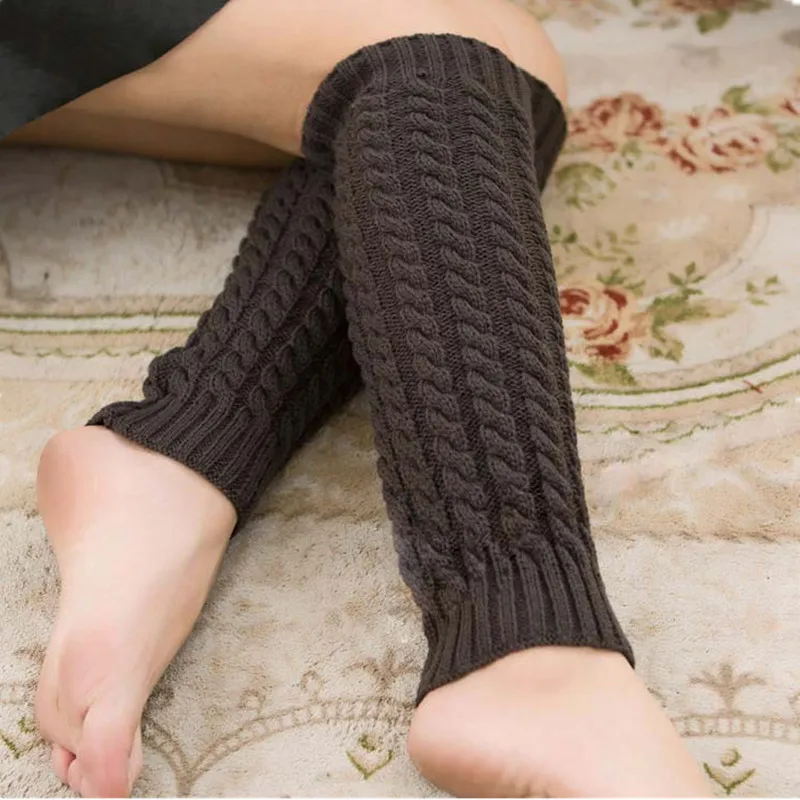 Классические женские теплые гетры вязаные до колена Зимние Calentadores|boot cuffs|thick leg