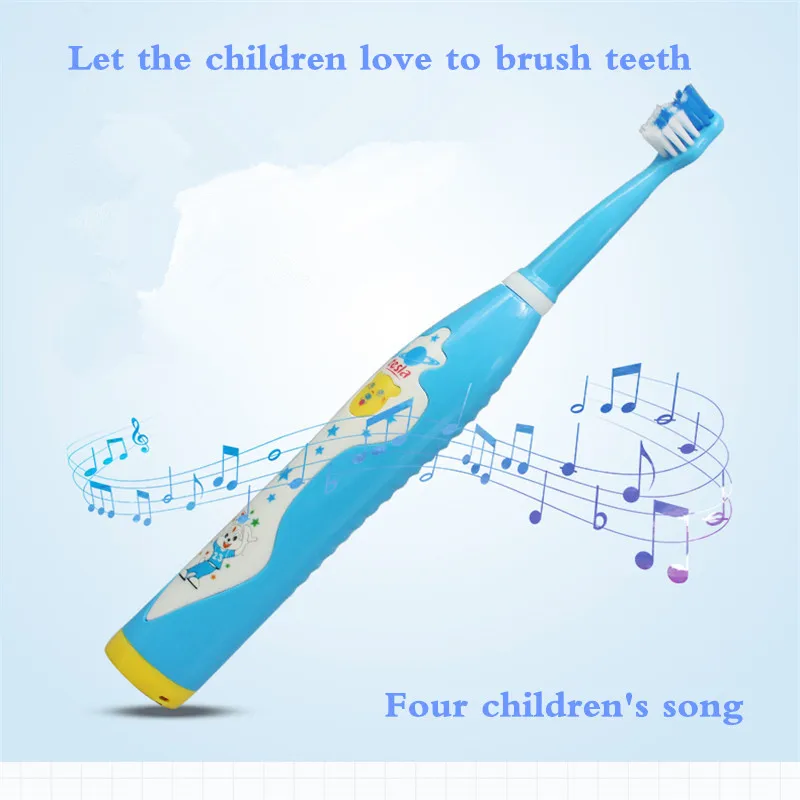 Детская электрическая зубная щетка с usb-зарядкой, звуковая зубная щетка, акустическая зубная щетка, Музыкальная зубная щетка pinkblue от AliExpress WW