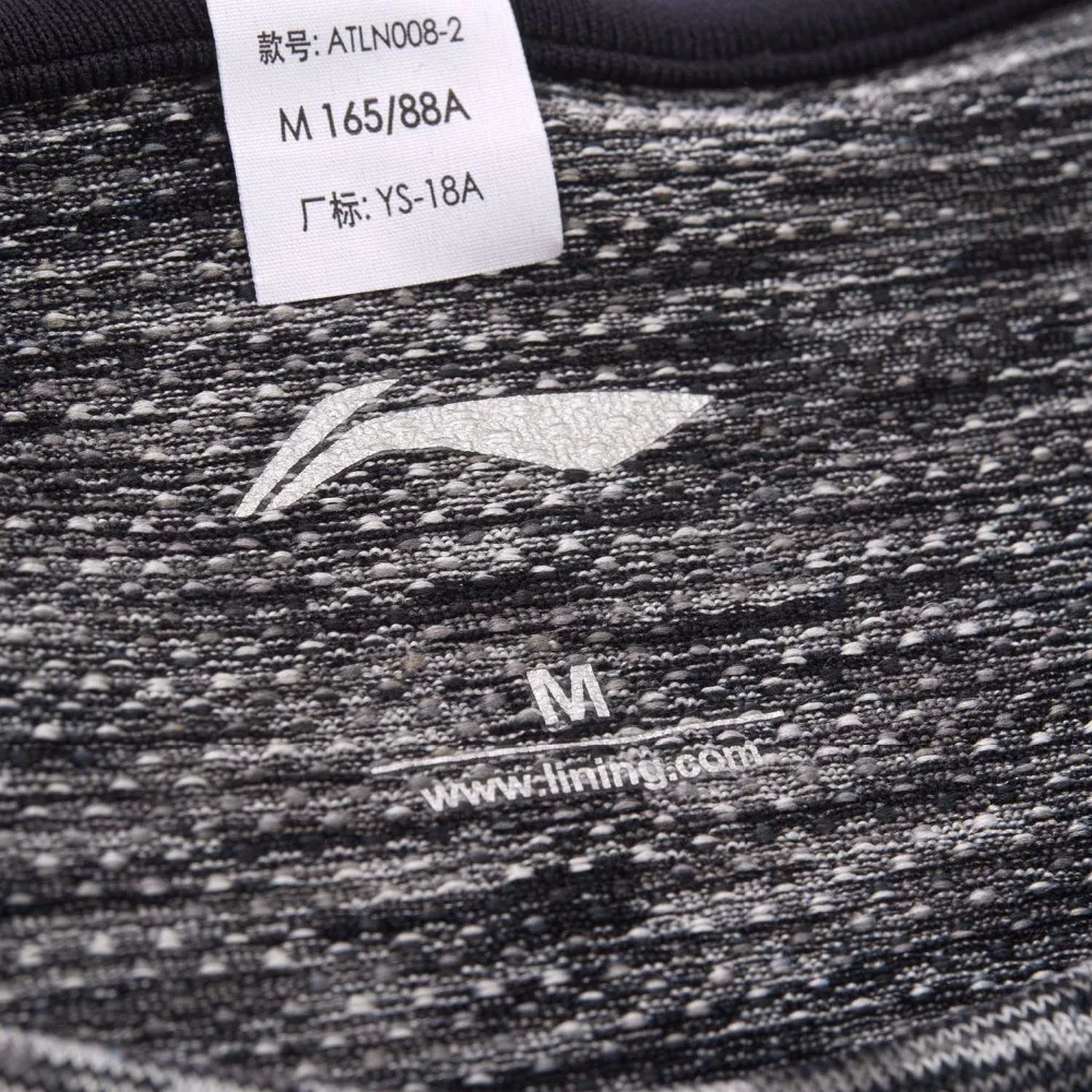 Li Ning Женская футболка для бега с длинным рукавом Бесшовные тонкие подкладочные