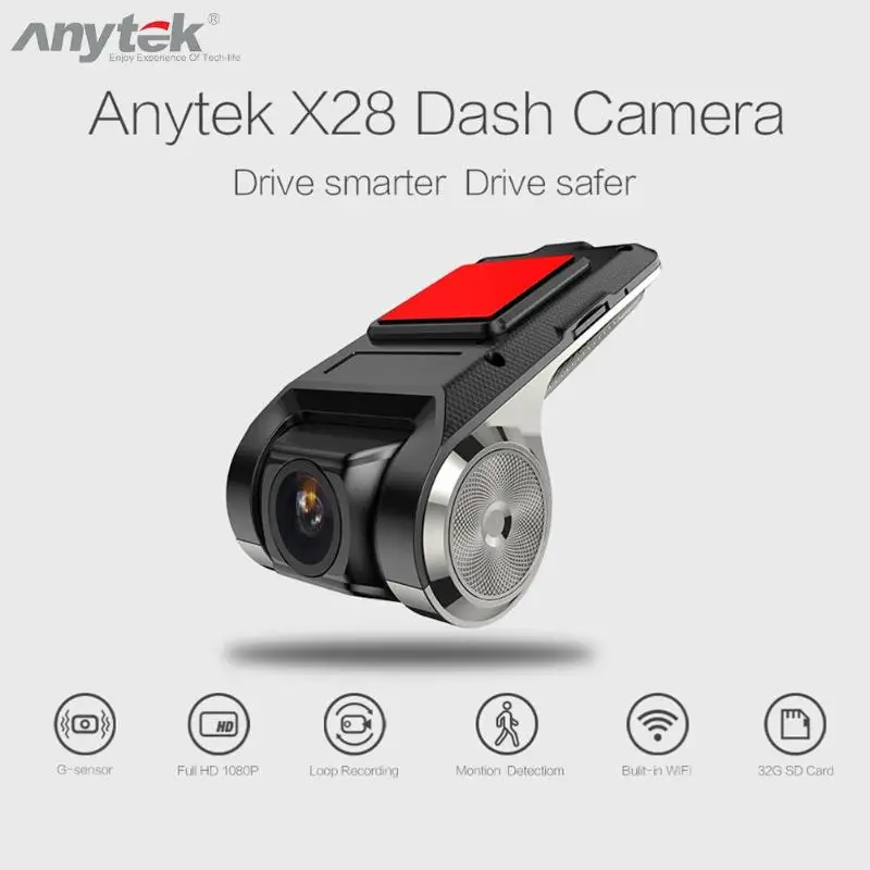 Автомобильная мини камера anyket X28 Видеорегистраторы для автомобилей Камера видео