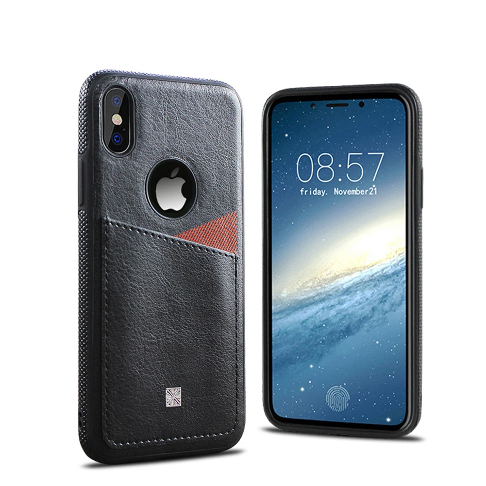 Leather Card Pocket Phone Case for iPhone X XS MAX XR Shockproof Retro Soft PU Book Storage Shell 7 8 Plus |