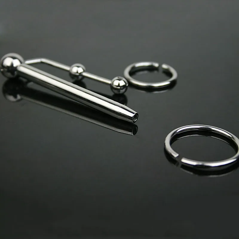 2 ring urethral dilator penis plugs and sounds insert rod stainless steel cockring urethra plug sounding cok rings sex toys | Красота и