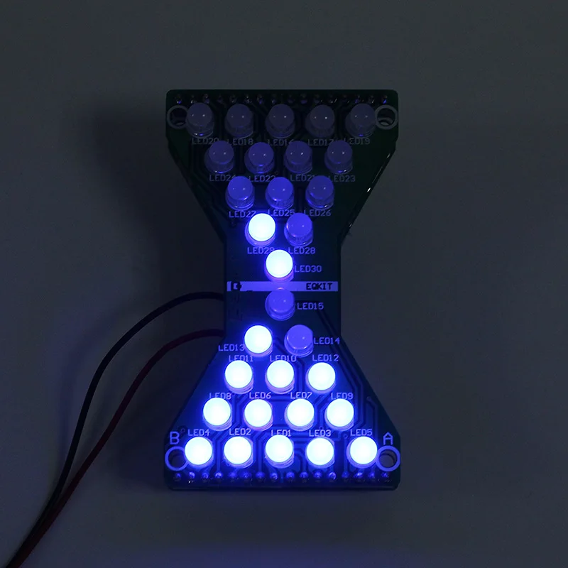 DC 5 В синий светодиодный набор электронных песочных часов DIY Luces светодиодный Decoracion светодиодный двухслойный печатной платы Забавные электрические производственные наборы
