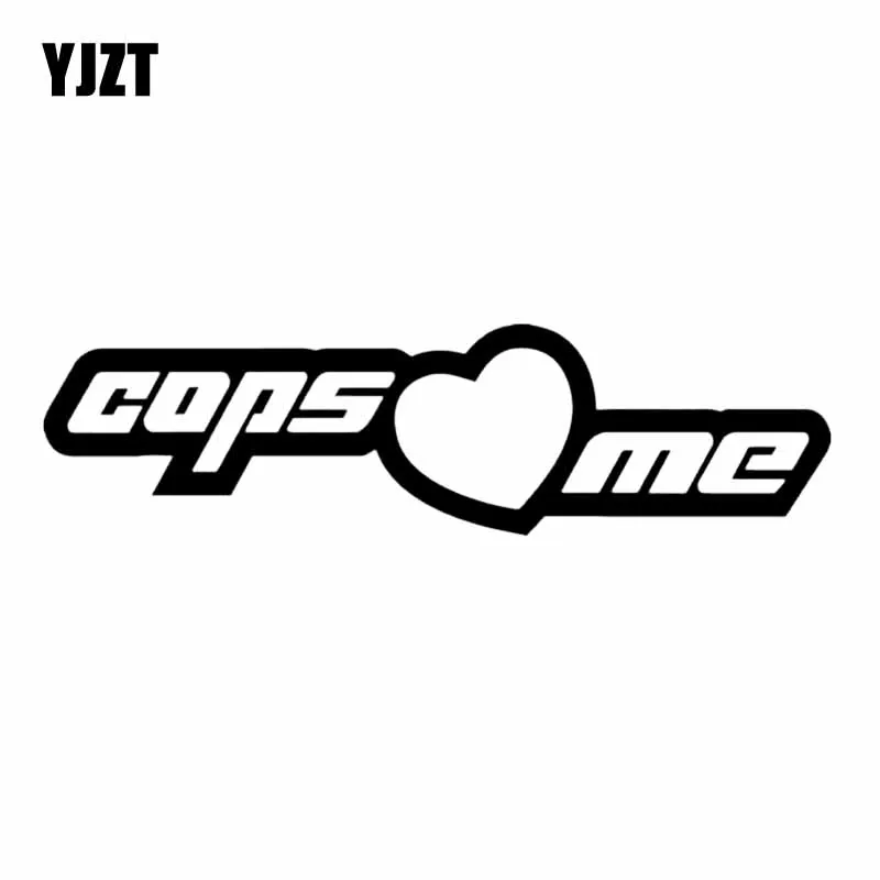 

YJZT 13,2 х3, 5 см винил Cops Love Me JDM наклейка для автомобиля черный/серебристый, с рисунком, для автомобиля