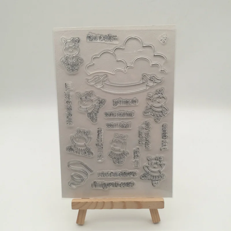 

1sheet Dance cow transparent stencil for DIY Scrapbooking photo album decorative sheets