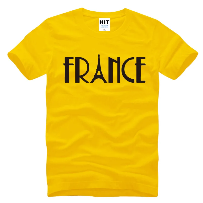 

France Eiffel Tower Creative Printed Men's T-Shirt T Shirt Men 2016 New Short Sleeve Cotton Casual Top Tee Camisetas Hombre