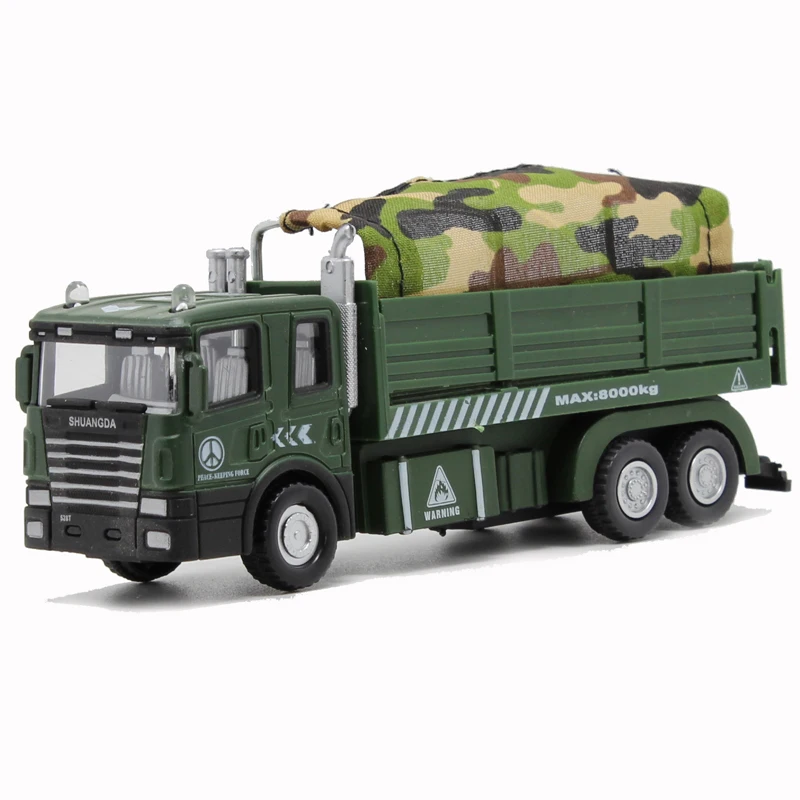 

Alloy chariot military toy cars transport 1:32 model 15cm pull back function gifts decoration display high-grade toy car