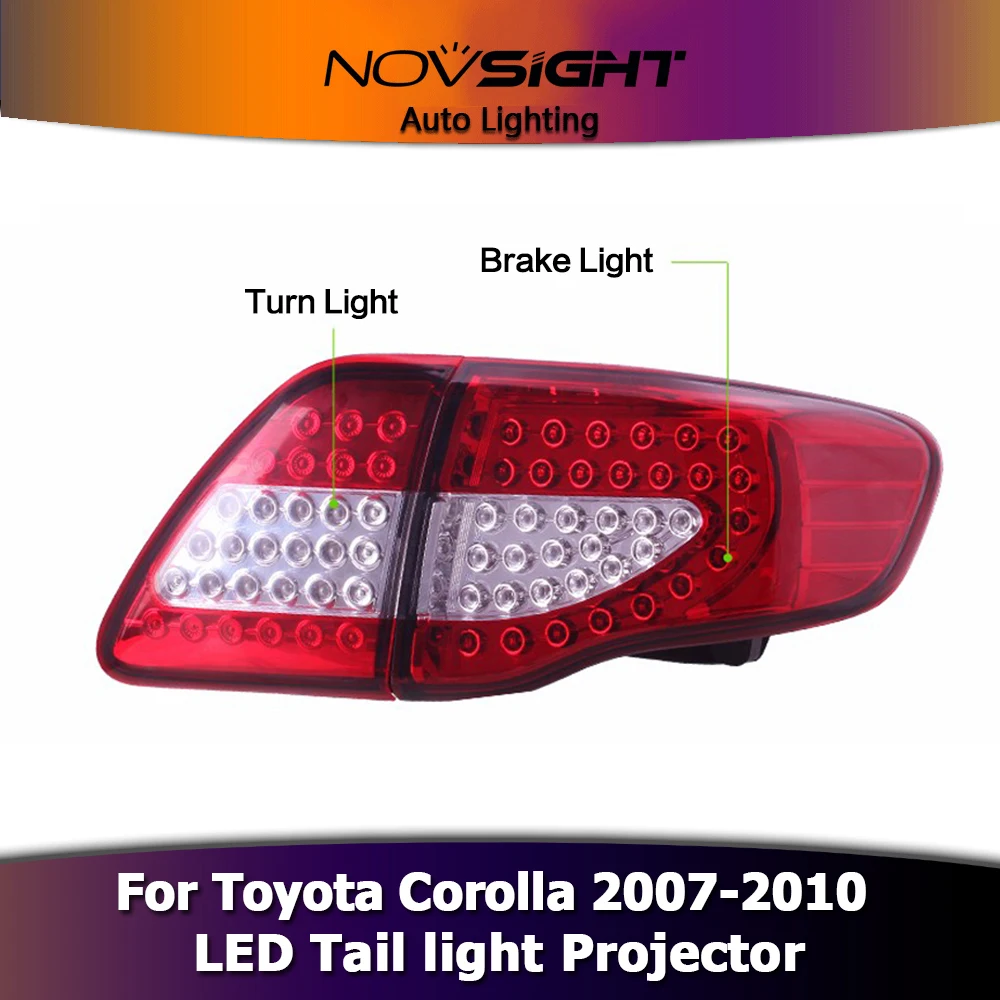 NOVSIGHT 2 шт. Автомобильные светодиодные фары в сборе задний фонарь сигнальная лампа